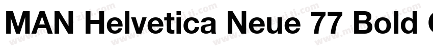 MAN Helvetica Neue 77 Bold Condense字体转换